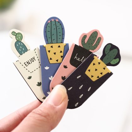 Fresh Cactus Magnetic Bookmarks